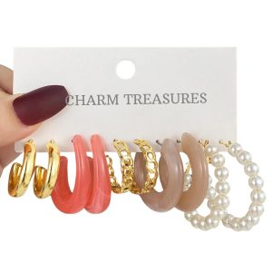 5 Pieces High Quality Women’s Earrings Set