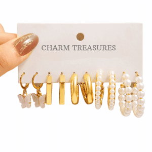 5 Pieces Trendy & Classic Women Earrings