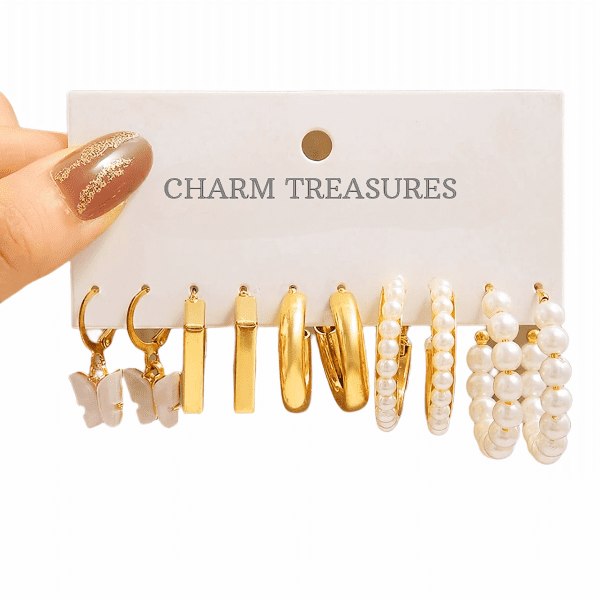 5 Pieces Trendy and Classic Artificial Earrings for Women in Islamabad