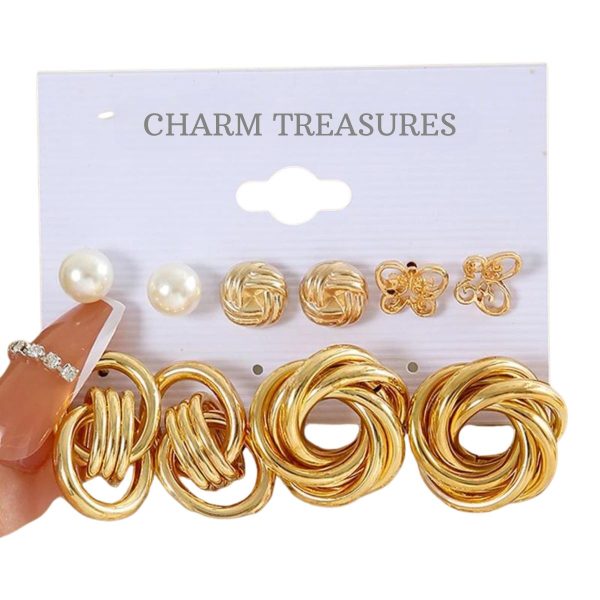 Beautiful Gold Color Stud Earrings for Women