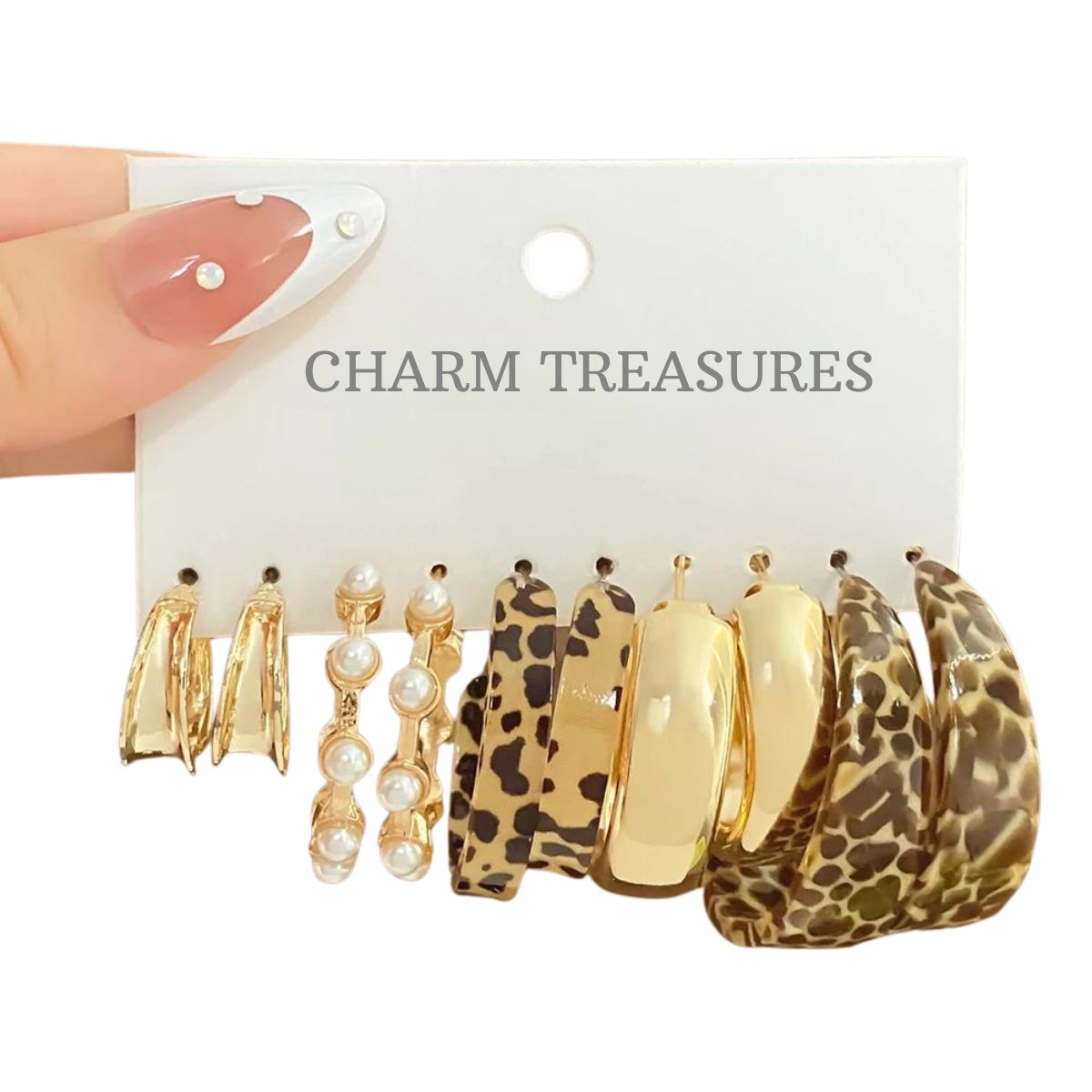 High Quality Charm Treasures Leopard Earrings Set for Ladies