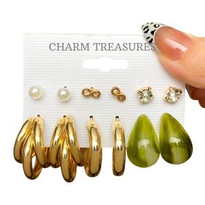 Charm Treasures Modern Earrings Set